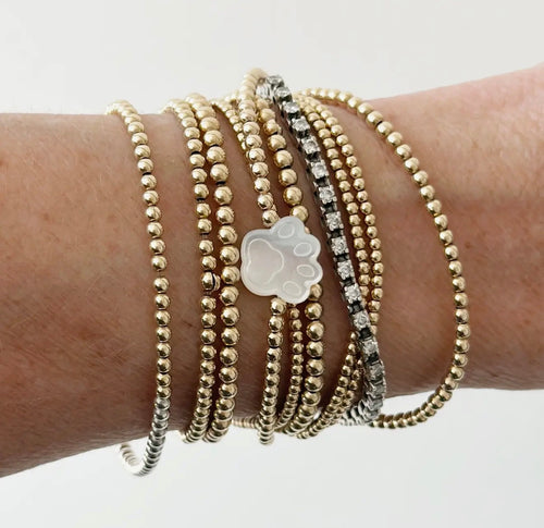 Paw Pearl Beaded Bracelet